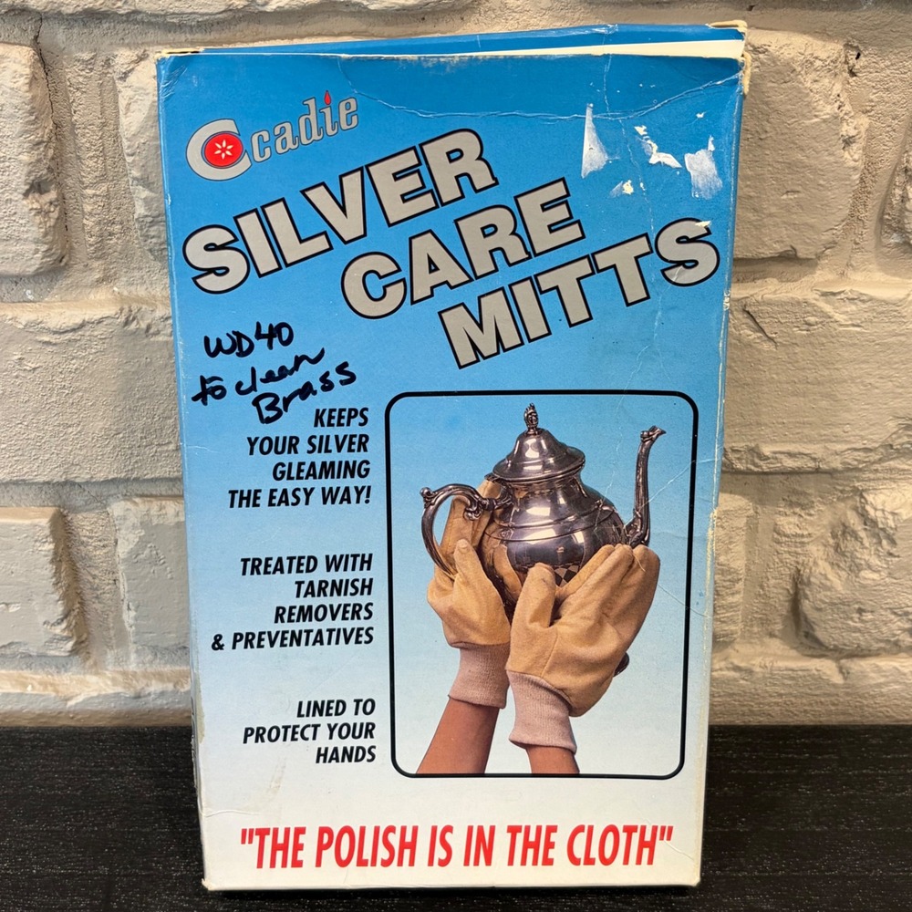 Vintage Cadie Silver Care Mitts Metal Polishing Gloves for Silver Gold Brass